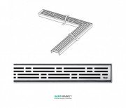 Решетка TECE TECEdrainline Basic для душевого трапа полированная угловая 1000 мм нержавеющая сталь 611010