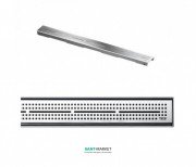 Решетка TECE TECEdrainline Quadratum для душевого трапа матовая прямая 1500 мм нержавеющая сталь 601551