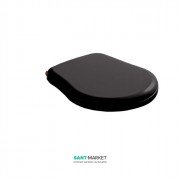 Сиденье с крышкой для унитаза Kerasan Retro черный петли бронза 109304