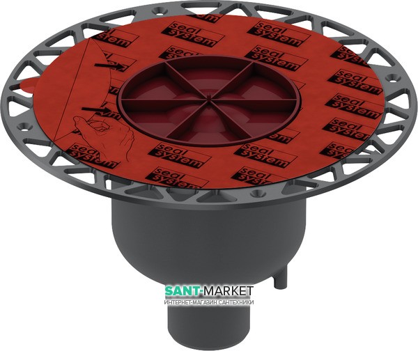 Сифон для дренажного трапа Tece Tecedrainpoint S DN50 вертикальный пластик черный 3601600