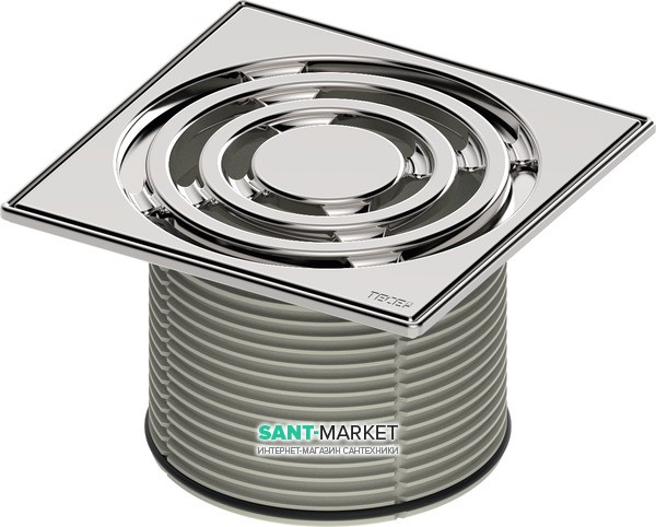 Декоративная решетка для трапа TECE TECEdrainpoint S 150 мм в стальной рамке с монтажным элементом 3660004