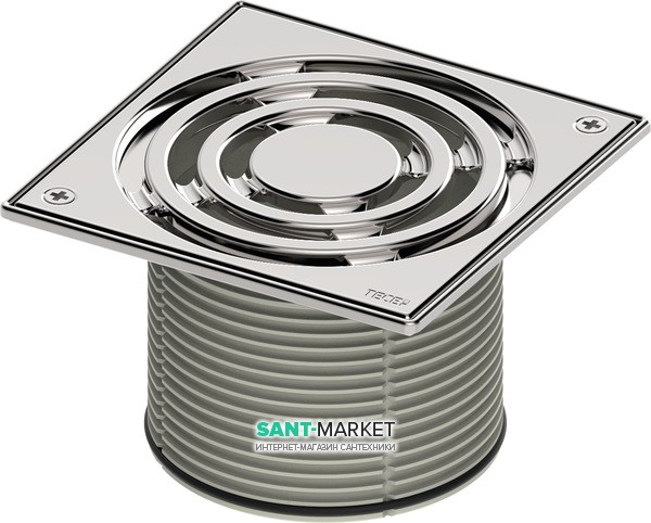 Декоративная решетка для трапа TECE TECEdrainpoint S 150 мм в стальной рамке с фиксаторами и монтажным элементом 3660010