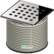 Декоративная решетка для трапа TECE TECEdrainpoint S quadratum 100 мм  в стальной рамке с монтажным элементом 3660007