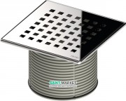 Декоративная решетка для трапа TECE TECEdrainpoint S quadratum 150 мм в стальной рамке с монтажным элементом 3660008