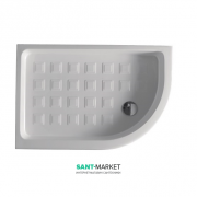 Керамічний душовий піддон Kerasan Retro кутовий правобічний 80x120 см білий 133201