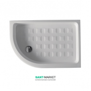 Керамічний душовий піддон Kerasan Retro кутовий лівобічний 80x120 см білий 133301