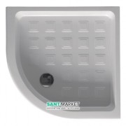 Керамический душевой поддон Kerasan Retro угловой полукруглый 80х80 см белый 134201
