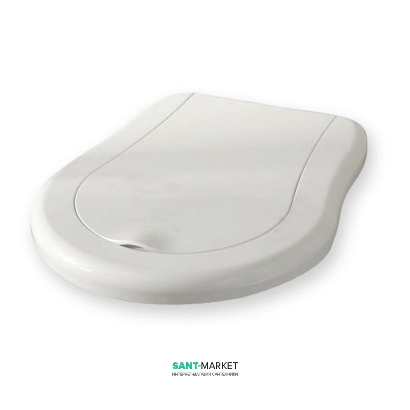 Сиденье с крышкой для унитаза Kerasan Retro белый петли золото 109801