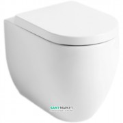 Унитаз напольный приставной Kerasan Flo безободковый белый 311201