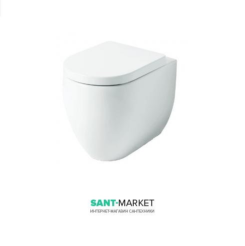 Унітаз підлоговий приставний Kerasan Flo безободковий білий матовий 311230