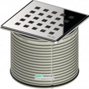 Декоративная решетка для трапа TECE TECEdrainpoint S quadratum 100 мм  в стальной рамке с монтажным элементом 3660007