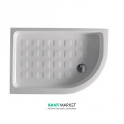 Керамічний душовий піддон Kerasan Retro кутовий правобічний 80x120 см білий 133201