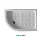 Керамічний душовий піддон Kerasan Retro кутовий лівобічний 80x120 см білий 133301