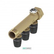 Коллектор 3/4 на 3 контура Tece TECElogo с выводами под трубу d 16 мм латунь 8730003