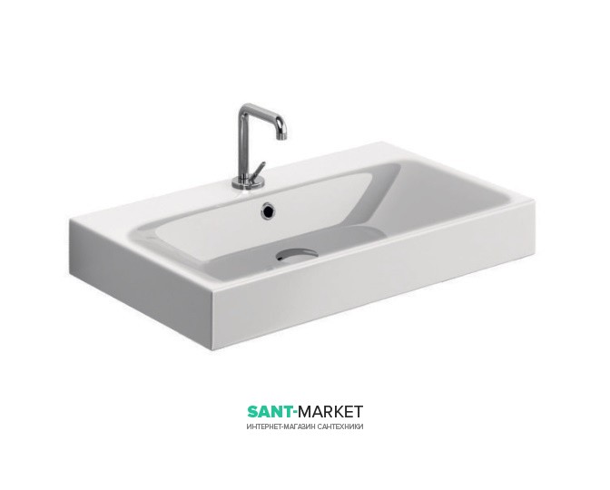 Раковина для ванной Kerasan Cento подвесная/накладная 70х45 см белая 353201