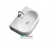 Раковина для ванной Kerasan Flo подвесная/накладная 70х42 см белая 315001