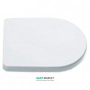 Сиденье с крышкой для унитаза Kerasan Flo белый петли хром 318901