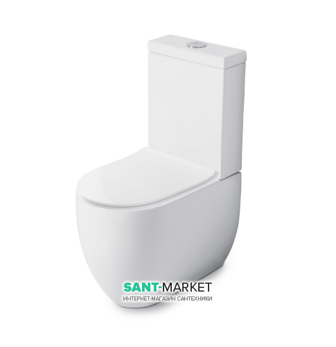 Унитаз-моноблок напольный Kerasan Flo с крепежом белый матовый 311730