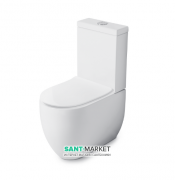 Унитаз-моноблок напольный Kerasan Flo с крепежом белый матовый 311730