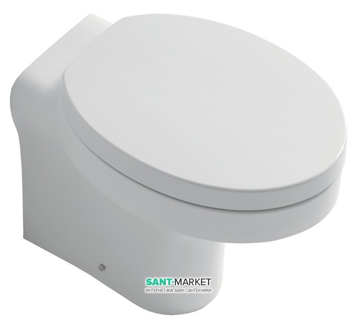 Унитаз напольный приставной Kerasan Cento без бачка и сиденья белый 351601