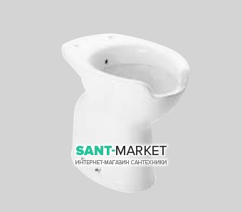 Унітаз підлоговий з функцією біде Kerasan Comunita без сидіння білий 021601