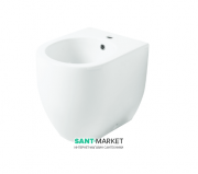 Биде напольное Kerasan Flo с 1 отверстием в комплекте с крепежом белый матовый 312030