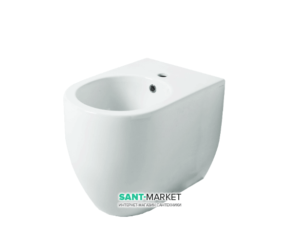 Біде підлогове Kerasan Flo з 1 отвором в комплекті з кріпленням білий матовий 312230