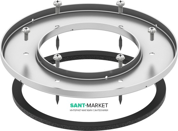 Фланець затискної для трапа TECE TECEdrainpoint S нержавеющая сталь / резина 3690003