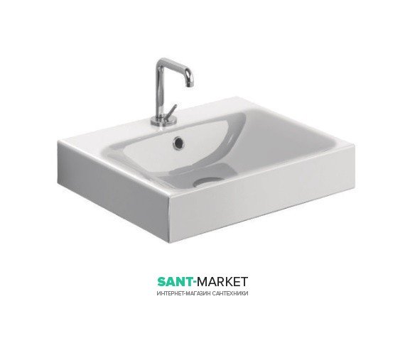 Раковина для ванної Kerasan Cento підвісна / накладна 50х45 см біла 353001