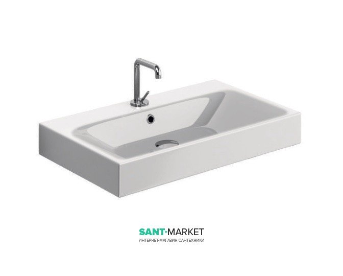 Раковина для ванной Kerasan Cento подвесная/накладная 70х45 см белая 353201