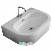 Раковина для ванной Kerasan Flo подвесная/накладная 50х40 см белая 314101