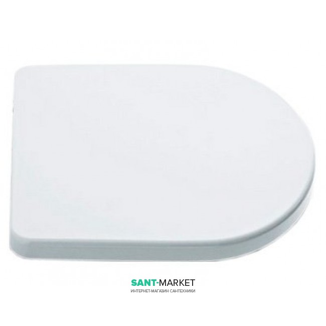 Сидіння з кришкою для унітазу Kerasan Flo білий петлі хром 318901