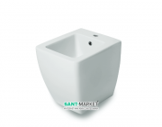 Биде напольное приставное Kerasan Ego с 1 отверстием в комплекте с крепежом белый 322101