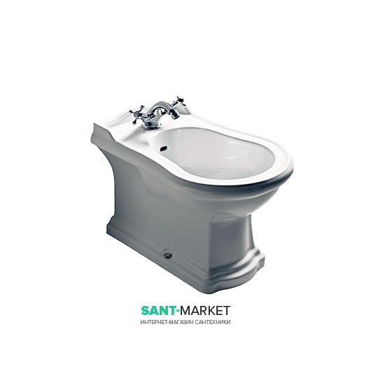 Биде напольное приставное Kerasan Retro белый 102201