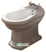 Биде напольное приставное Kerasan Retro с отверстием перелива белый 102001