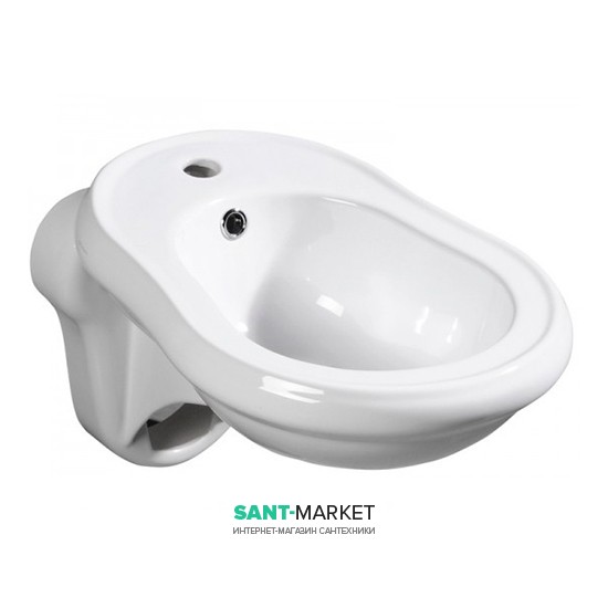 Биде подвесное Kerasan Retro с переливом белый 102601