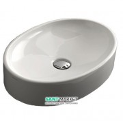 Раковина-чаша для ванной овальная Kerasan Cento накладная 50х35 см белая 355201