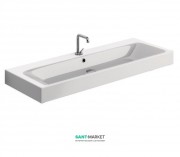 Раковина для ванной Kerasan Cento подвесная/накладная 120х45 см белая 353401