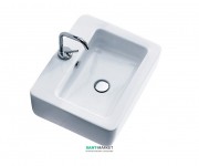 Раковина для ванной Kerasan Ego подвесная/накладная 60х43 см белая 324201