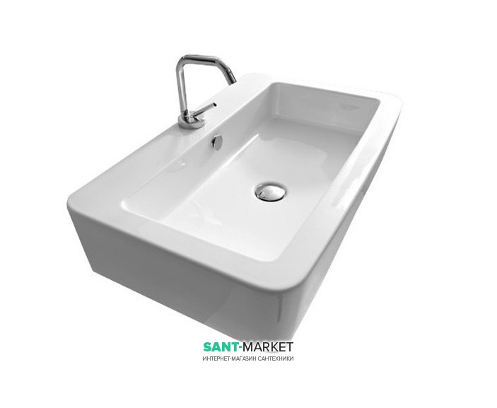 Раковина для ванної Kerasan Ego підвісна / накладна 90х43 см біла 325101
