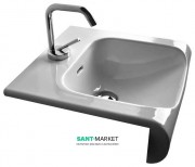 Раковина для ванной Kerasan Inka полувстраиваемая 60х40 см белая 341101