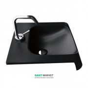 Раковина для ванної Kerasan Inka напіввбудована 60х40 см чорний матовий 341131