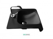 Раковина для ванної Kerasan Inka напіввбудована 40х40 см чорний матовий 341231