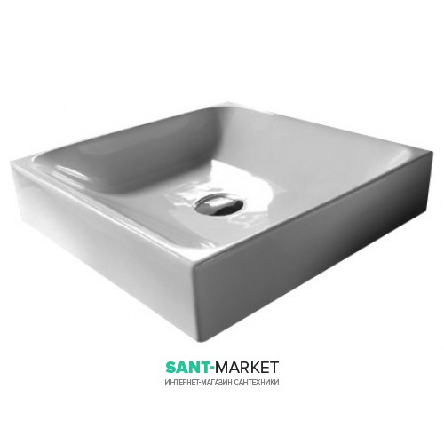 Раковина для ванной квадратная Kerasan Cento подвесная/накладная 45х45 см белая 354401