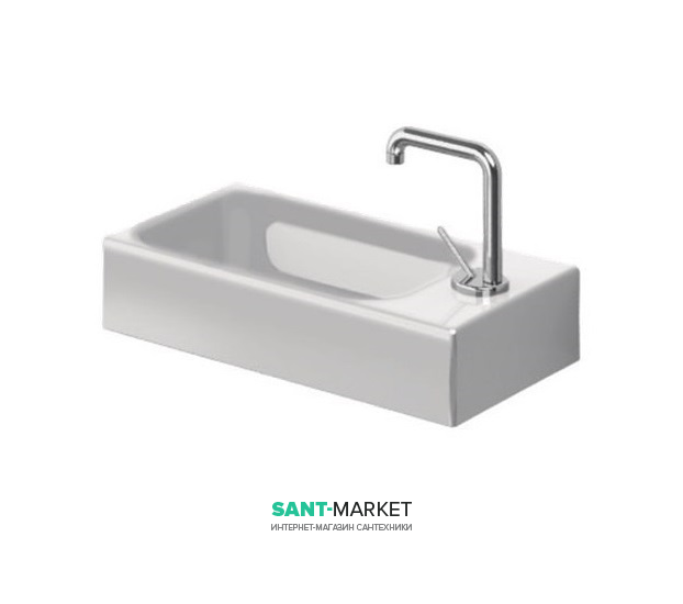 Раковина для ванної підвісна Kerasan Cento змішувач справа 45х25 см біла 353701R