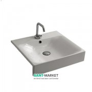 Раковина для ванної прямокутна Kerasan Cento полувстраіваемие 50х45 см біла 354601