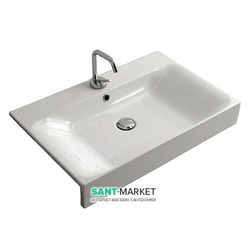 Раковина для ванної прямокутна Kerasan Cento полувстраіваемие 80х45 см біла 354901