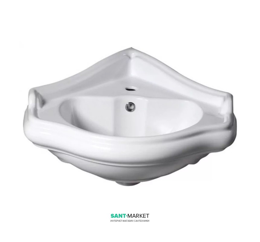 Раковина  подвесная угловая Kerasan Retro керамическая белая 103201