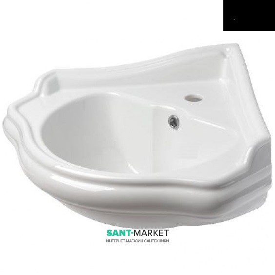 Раковина підвісна кутова Kerasan Retro чорна 103204