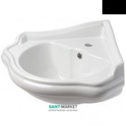 Раковина подвесная угловая Kerasan Retro чёрная 103204